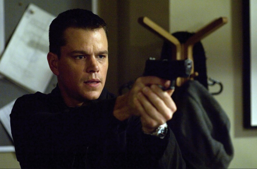 Špionážní film Agent bez minulosti, hlavní role Matt Damon.