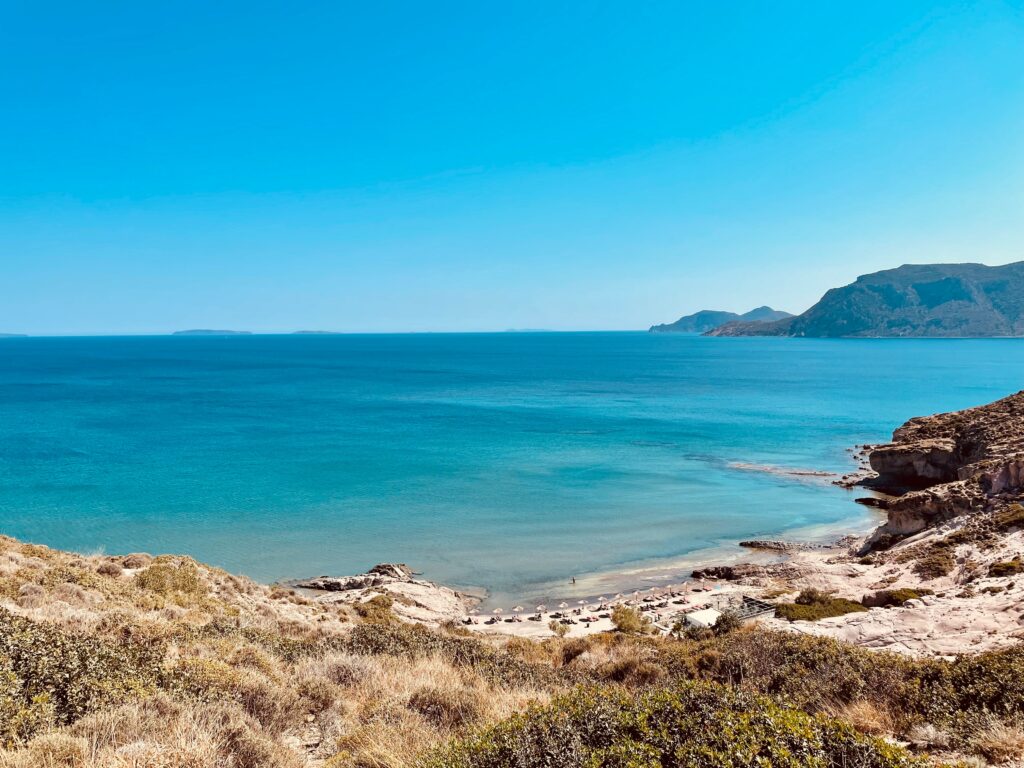 Řecko má krásné pláže. Ostrov Kos.
